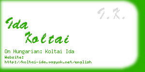 ida koltai business card